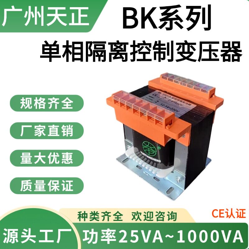 广州天正单相控制隔离变压器BK-1000VA2KVA500VA400VA100VA630VA - 实物图