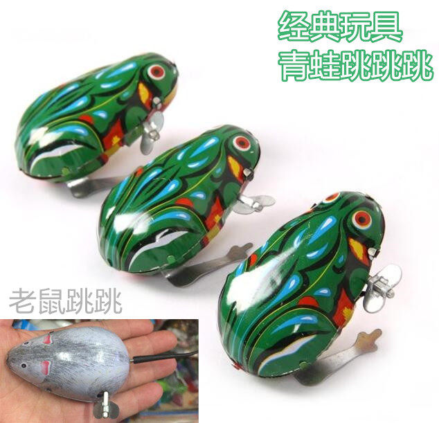 包邮铁皮青蛙跳跳蛙 发条儿童宝宝玩具经典80后怀旧复古热卖货源,玩具/童车/益智/积木/模型,发条玩具,淘宝优惠券,粉丝福利购,淘宝优惠卷