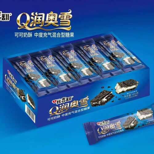 Q润奥雪可可奶酥中度充气混合型糖果盒装儿童零食学生超市休闲