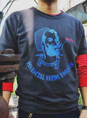 PACKRATS 15AW OG ZIGZAG hoodie 美式复古纯棉短袖卫衣碳灰色