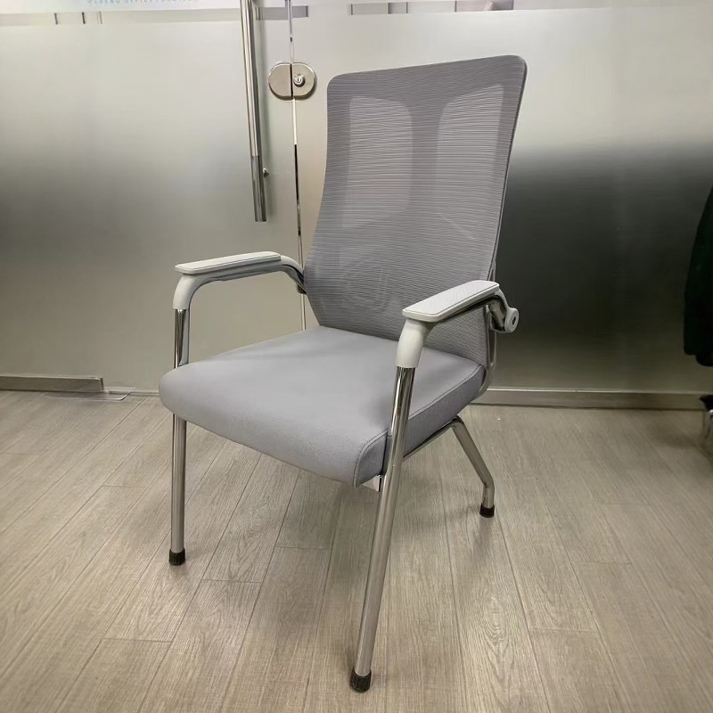 简约现代网布电脑椅办公椅弓形职员椅员工椅靠背麻将椅四脚椅子