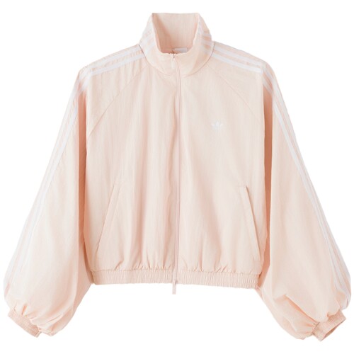 Adidas阿迪达斯三叶草漏斗领运动宽松早春薄外套女梭织夹克KY5046