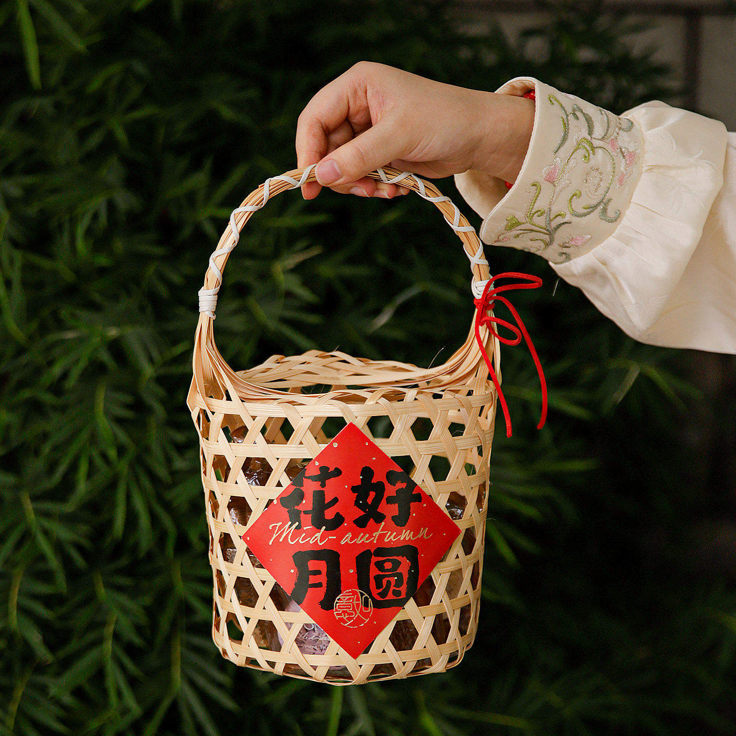 中秋月饼包装盒蛋黄酥2026新款礼盒高档竹篮礼品盒冰皮包装空盒子