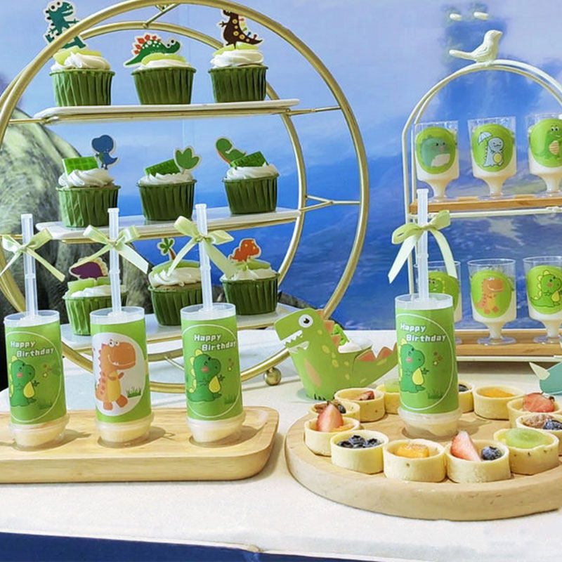 恐龙主题甜品台生日布置蛋