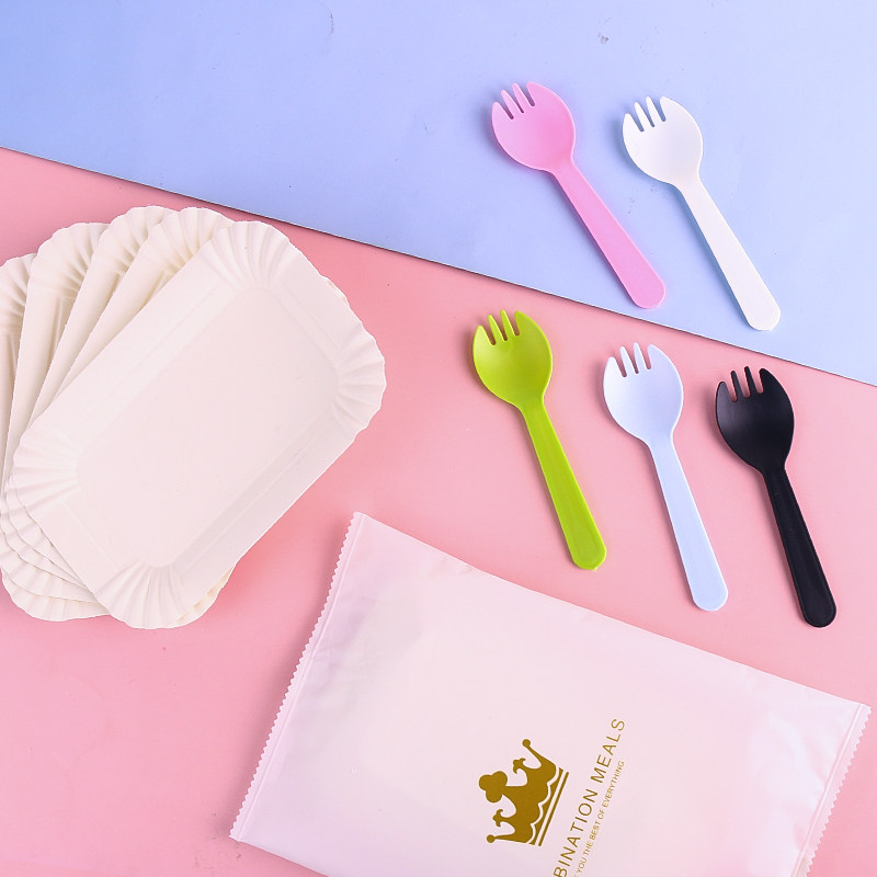 生日烘焙蛋糕盘叉一次性纸盘刀叉盘组合套装餐具叉勺盘子餐盘碟子