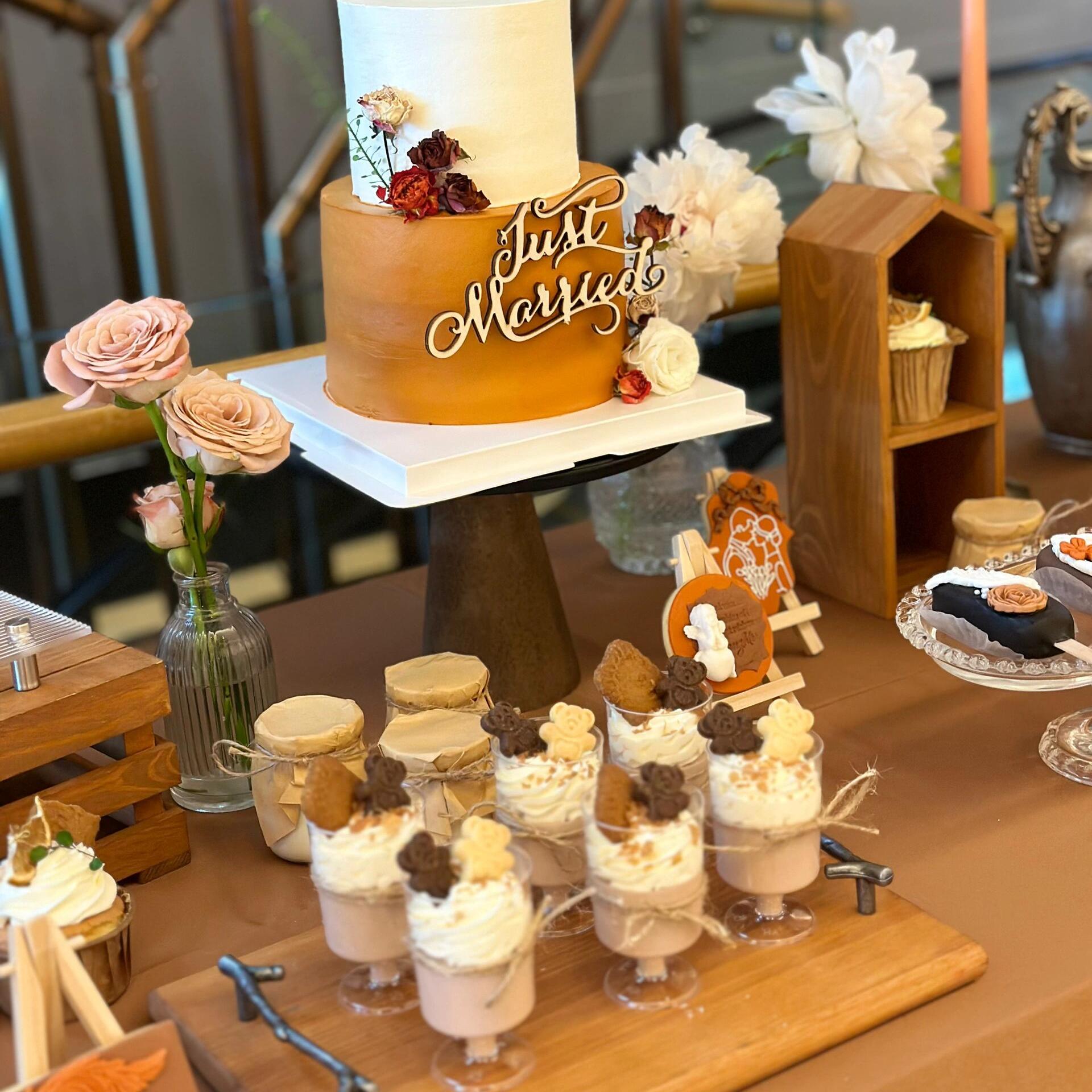 美拉德色系插件甜品台婚礼生日