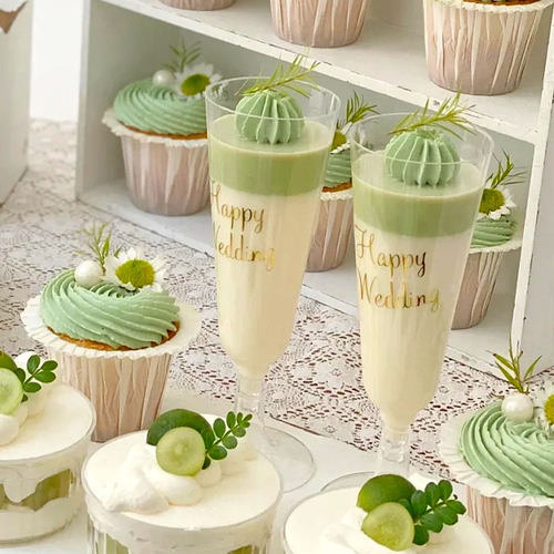 高脚杯慕斯一次性香槟塑料