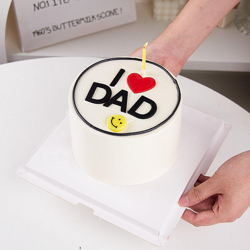 2026新款父亲节蛋糕装饰品父爱如山I LOVE DAD软胶摆件笑脸蜡烛