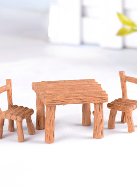 diy方形桌椅微景观树脂工艺品