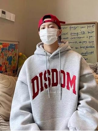 纯棉重磅连帽卫衣男秋冬美式潮牌套头衫复古潮流宽松加绒休闲外套