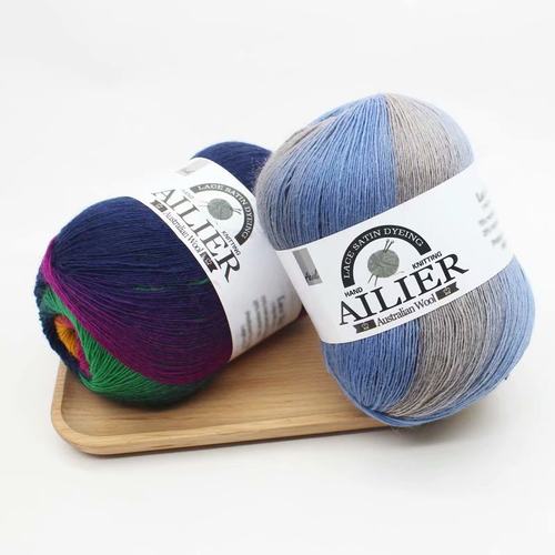 长段染围巾羊毛贵妇人披肩