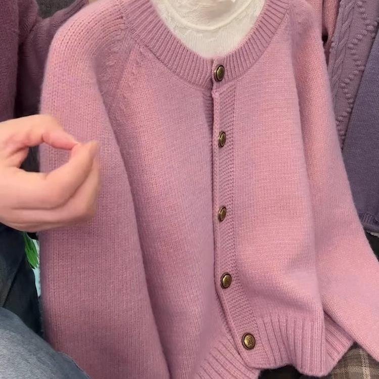 毛衣慵懒高级感冬季宽松复古套头