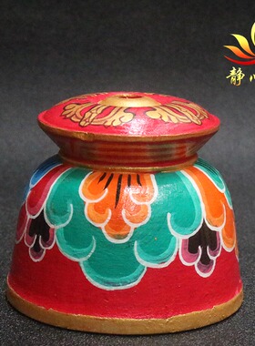木质摆件藏式藏饰手工彩绘