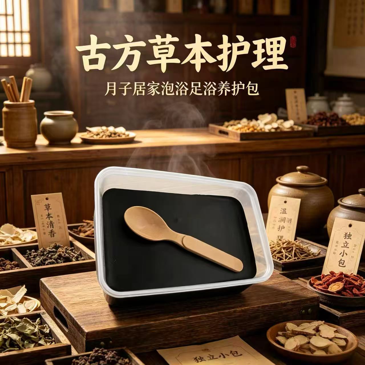 艾草草本泥灸膏月子受凉暖腹舒缓美容院同款家用热敷泥疗膏