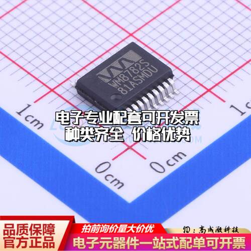 全新正品WM8782SEDS/RV SSOP-20-5.2mm 模数转换芯片ADC质量保证