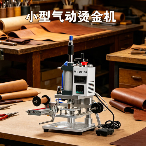 小型气动皮革烫金烫印压痕热压机