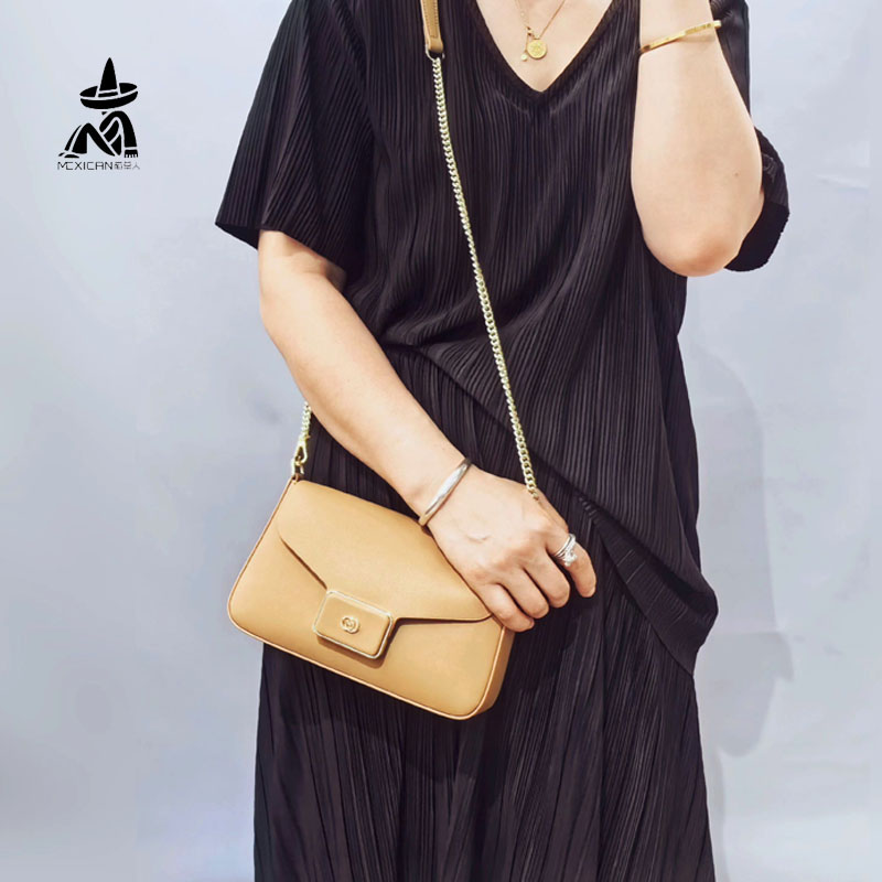 稻草人女包2024夏季上新时尚百搭休闲糖果色小清新链条小方包包