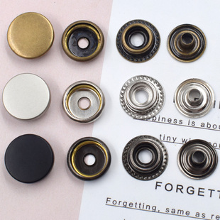 整套金属四合扣子母按扣免缝钉扣婴儿衣服纽扣羽绒服暗扣棉衣纽扣