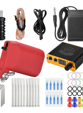 红色方块纹身机黑金电源马达纹身机套装WSTZ1211_02