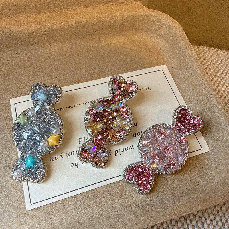 元气满满鸭嘴夹韩系水晶糖果发夹少女心甜美刘海夹侧边夹发饰发卡