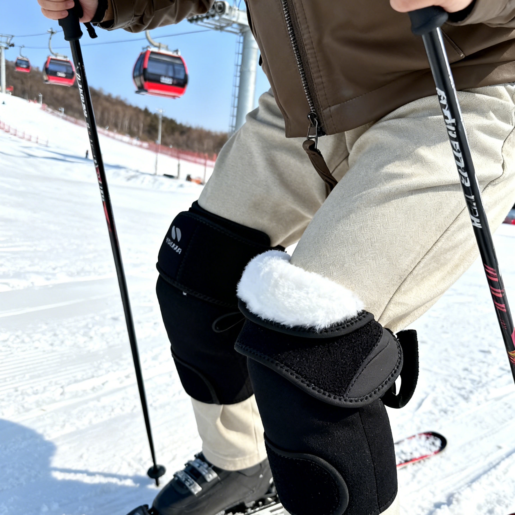 皮毛一体护膝老寒腿保暖防风外穿