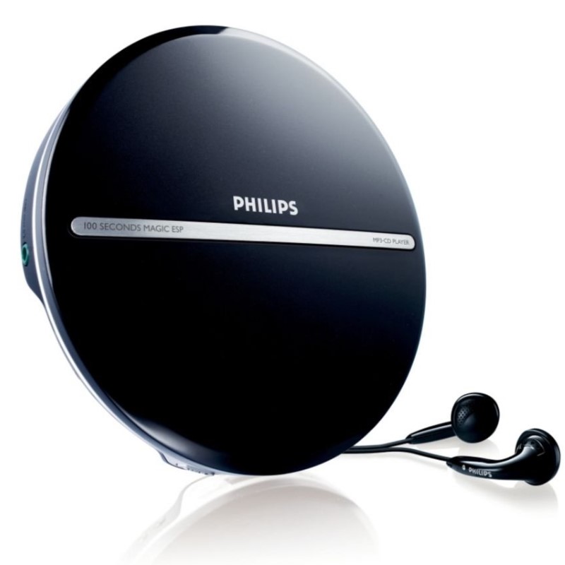 Philips飞利浦便携式CD机MP3播放器CD随身听100秒ESP防震超重低音 影音电器 CD随身听 原图主图