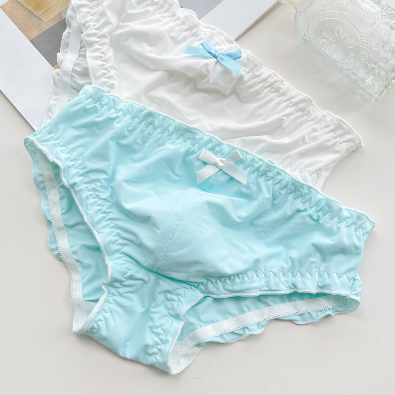 日系冰丝男士内裤俏皮蝴蝶结短裤