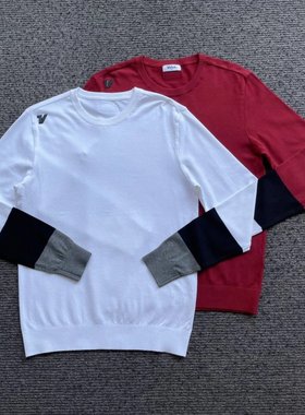 韩单剩余！只有红色！男士高尔夫针织衫  毛衫 春秋款