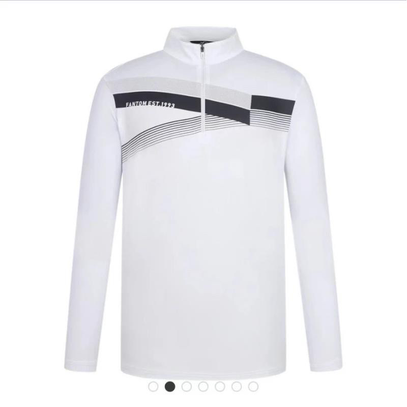 韩单.高尔夫男速干衣.半拉链套头设计.四面弹力.吸湿排汗透气