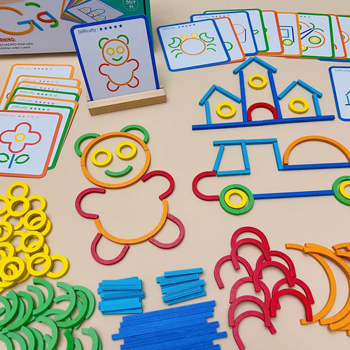 创意抽象拼图发挥想象力专注力