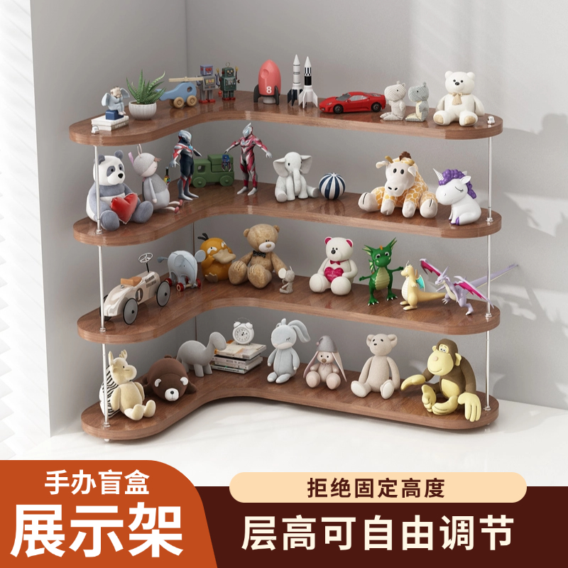 墙面转角置物架手办盲盒展示盒