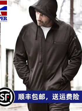 正品美国propper战术拉链卫衣特勤帽衫弹力面料加绒保暖透气外套