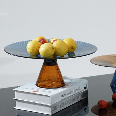 大水果盘轻奢高档茶点心高脚托盘