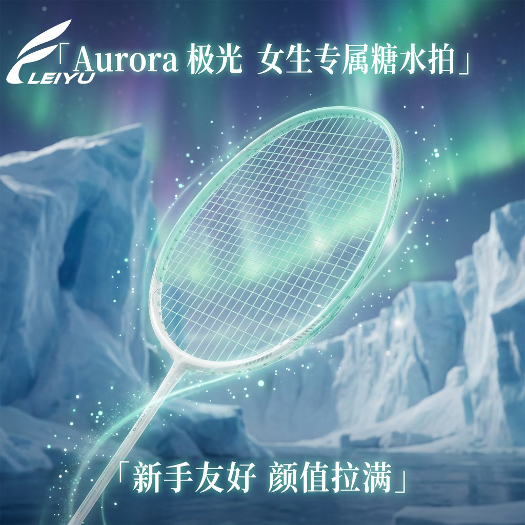 雷羽全碳素纤维5U超轻羽毛球拍单双攻防专业耐打男女生练一体套装