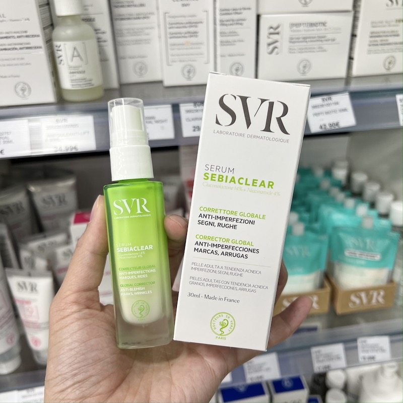 法国SVR舒唯雅抗痘精华露30ml 保湿控油收毛孔淡痘印水杨酸凝胶
