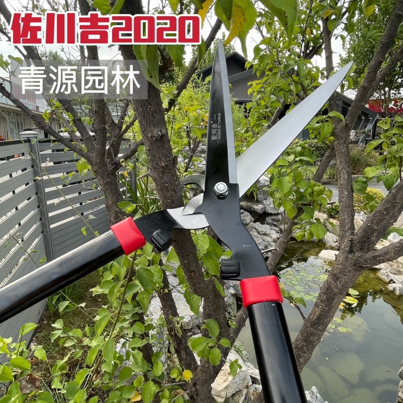 台湾佐川吉2020绿篱剪篱笆剪带园艺大剪刀精修剪修造型花枝整篱剪