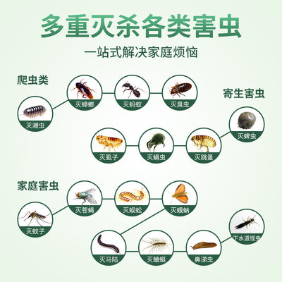 杀虫剂家用床上灭蟑螂蚂蚁蚊虫蝇杀臭虫药喷剂驱喷雾神器克星室内