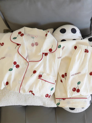 2025年新款纯棉睡衣女士春秋夏季云朵棉长袖夏天可外穿家居服套装