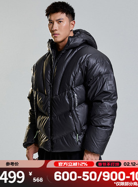 肌肉狗 短款羽绒服男冬季时尚宽松运动休闲保暖外套连帽面包服