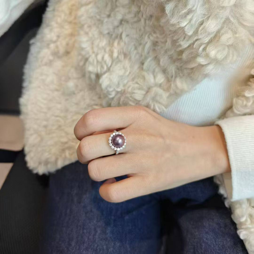 925银天然戒指10-11mm妖紫太阳花戒指无暇天然色淡水珍珠活口,珠宝/钻石/翡翠,其他,淘宝优惠券,粉丝福利购,淘宝优惠卷