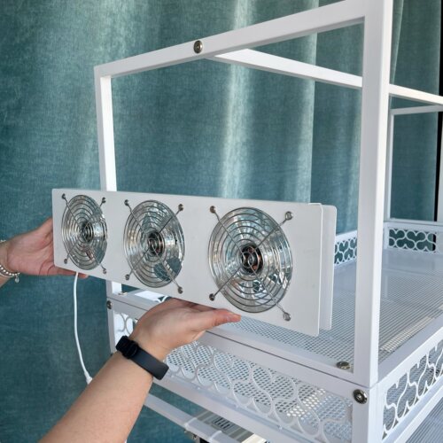 知三月花架专用风扇支架实用一体式集成易组装室内花架多肉通风