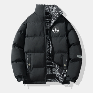 双面穿羽绒服男女冬季新款潮流情侣防风加厚保暖立领面包服外套男