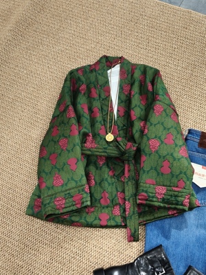 老阿姨study-25秋冬设计师新花色香云纱驼绒开衫棉服上衣