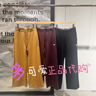 播休闲裤2026春BDT1KD1227新款宽松高腰直筒通勤长裤盛放的木棉