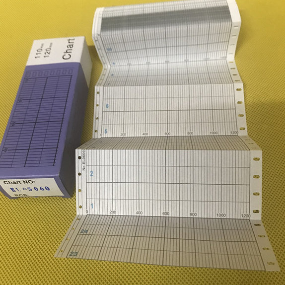折叠式仪表记录纸NO.EL05060 EL05116温度记录0-1200尺寸114*40
