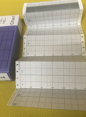 折叠式仪表记录纸NO.EL05060 EL05116温度记录0-1200尺寸114*40
