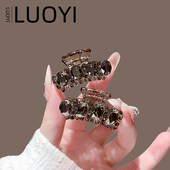 2025新款 水钻抓夹小号发抓ins时尚 百搭鲨鱼夹后脑勺碎发夹头饰