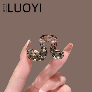 新款小众设计感几何小号马尾抓夹女气质后脑勺鲨鱼夹半扎发抓夹子