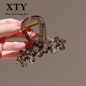 精致高级感抓夹女后脑勺发夹盘发夹鲨鱼夹2024新款 夹子头饰