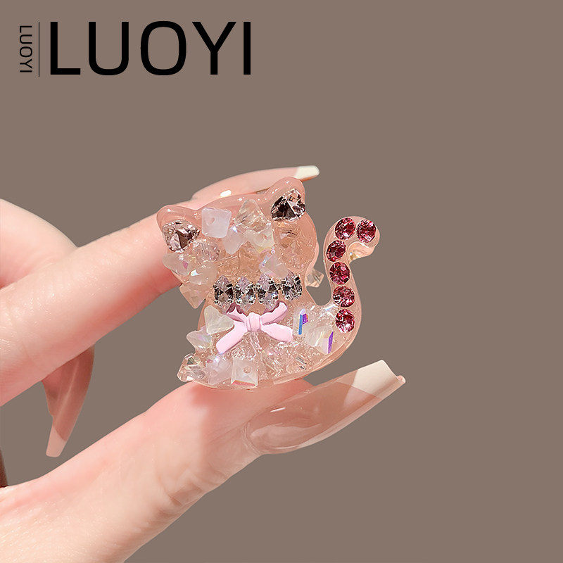 2025新款可爱粉色小猫咪刘海抓夹小众设计少女心侧边碎发鲨鱼抓夹,饰品/流行首饰/时尚饰品新,发饰,淘宝优惠券,粉丝福利购,淘宝优惠卷